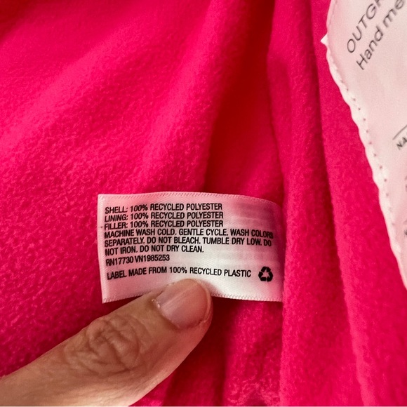 NWT Girl's hot pink Short Puffer Jacket - All in Motion - small - Picture 5 of 8